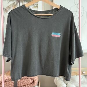 RVCA “Balance of Opposites” Graphic Crop Tee (Size L)